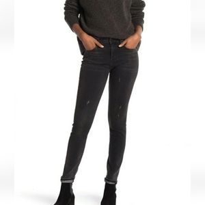 Vince. Black Slim Straight Jeans